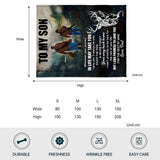 To My Son - Personalized Hunting Blanket