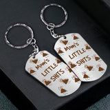 Dad's Little Cuties - Gift for dad, grandpa, mom, uncle, aunt, grandma - Personalized Stainless Steel Keychain