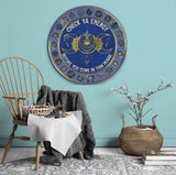 Check Your Energy - Witch Round Metal Sign