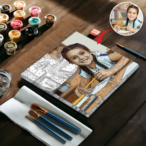 Custom Photo - Personalized granddaughter Paint By Numbers Kit