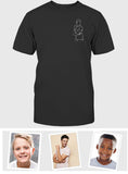 Custom Line Art - Personalized Son Embroidered T-shirt