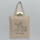 Custom Photo Line Art - Personalized Family Embroidered Tote Bag