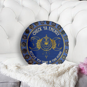 Check Your Energy - Personalized Witch Shaped Pillow