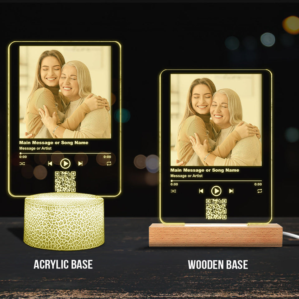 Sentimental Gifts For Bonus Mom - Gift for mom - Personalized Shaped Plaque Light Base