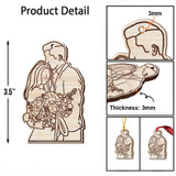 Couple Line Drawing - Personalized Couple Ornament