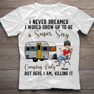 Camping Lady - Personalized Camping T-shirt & Hoodie