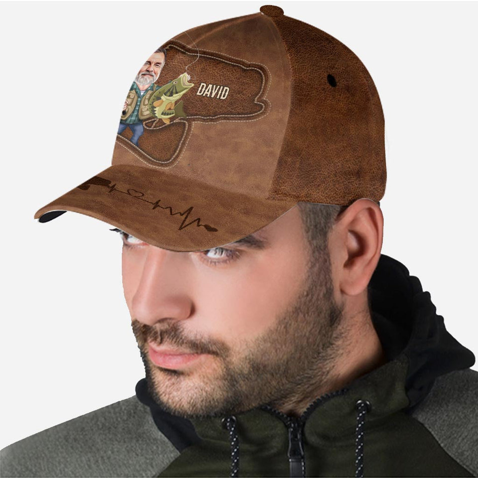 Photo Inserted Funny Fishing Rippin' Lips - Personalized Fishing Classic Cap