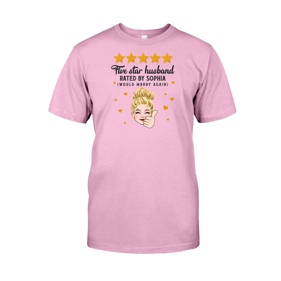 Five Star Husband Wife - Personalized Husband And Wife T-shirt And Hoodie
