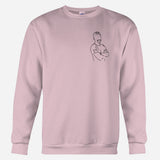 Custom Line Art - Personalized grandson Embroidered Sweater