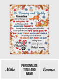 1st Christmas Gift Mommy And Daddy - Personalized Newborn Blanket