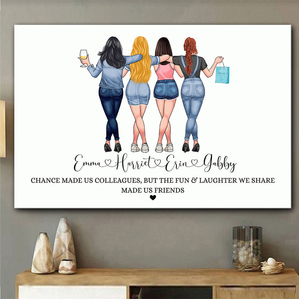 Chance Made Us Colleagues - Personalized Colleague Canvas And Poster