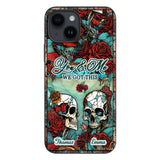 Skull Couple - Skull gift for husband, wife, boyfriend, girlfriend - Personalized Phone Case