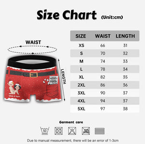 Let's Be Naughty - Personalized Couple Men Boxer Briefs