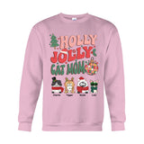 Holly Jolly Cat Mom/Dog Mom - Personalized Cat T-shirt And Hoodie