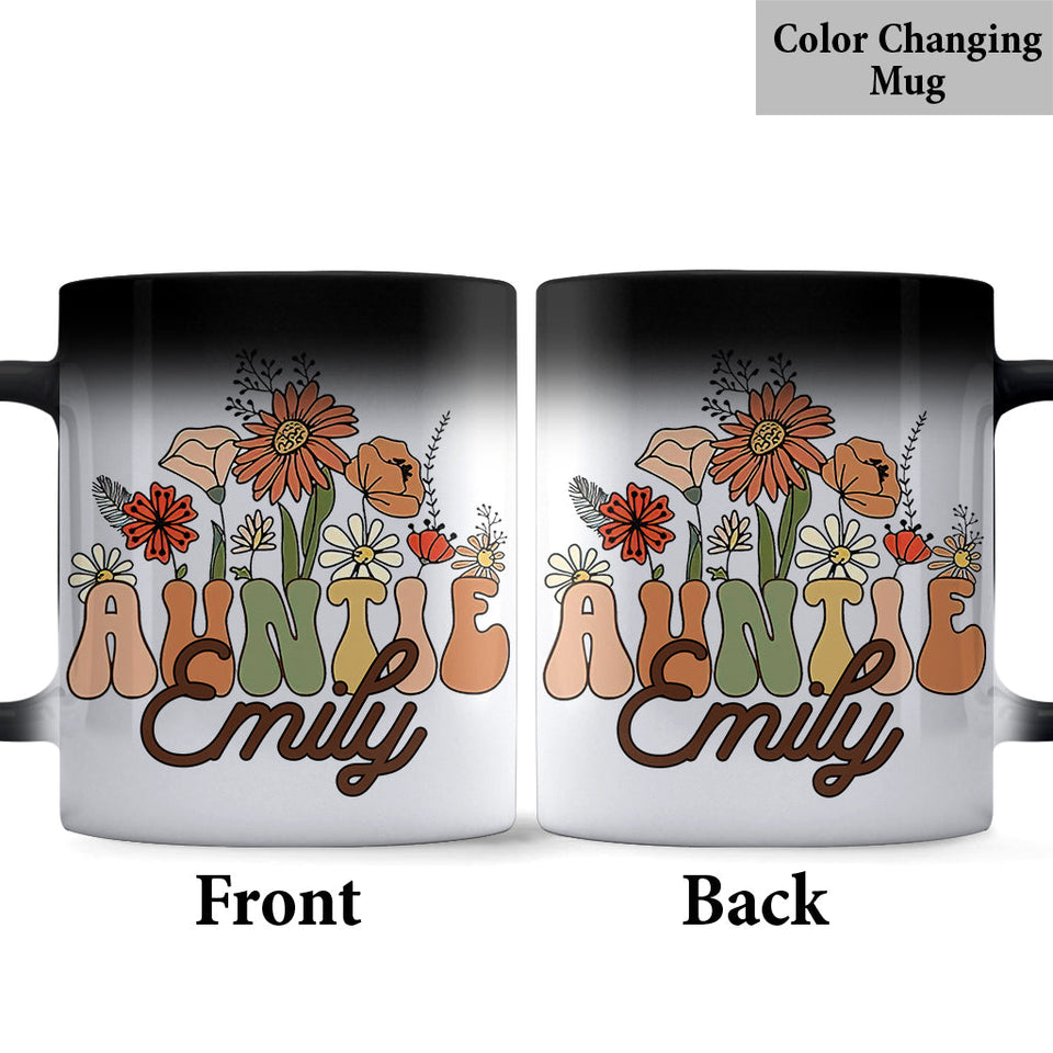 Auntie - Gift for Aunt - Personalized Mug