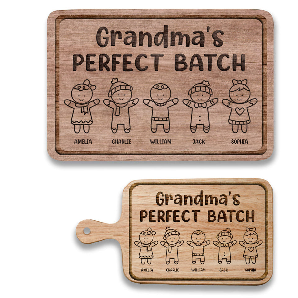 Grandma's Perfect Batch - Personalized Grandma Cutting Board