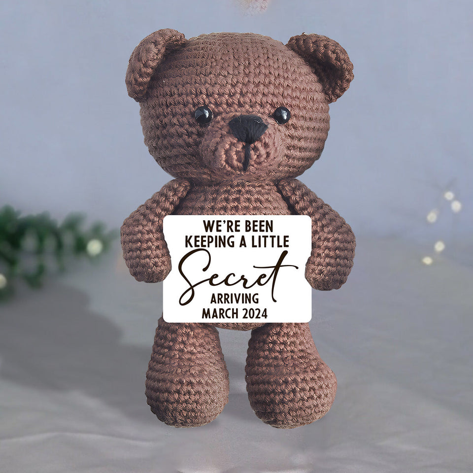 A Little Secret - Personalized Pregnancy Hand Knitted Figurine