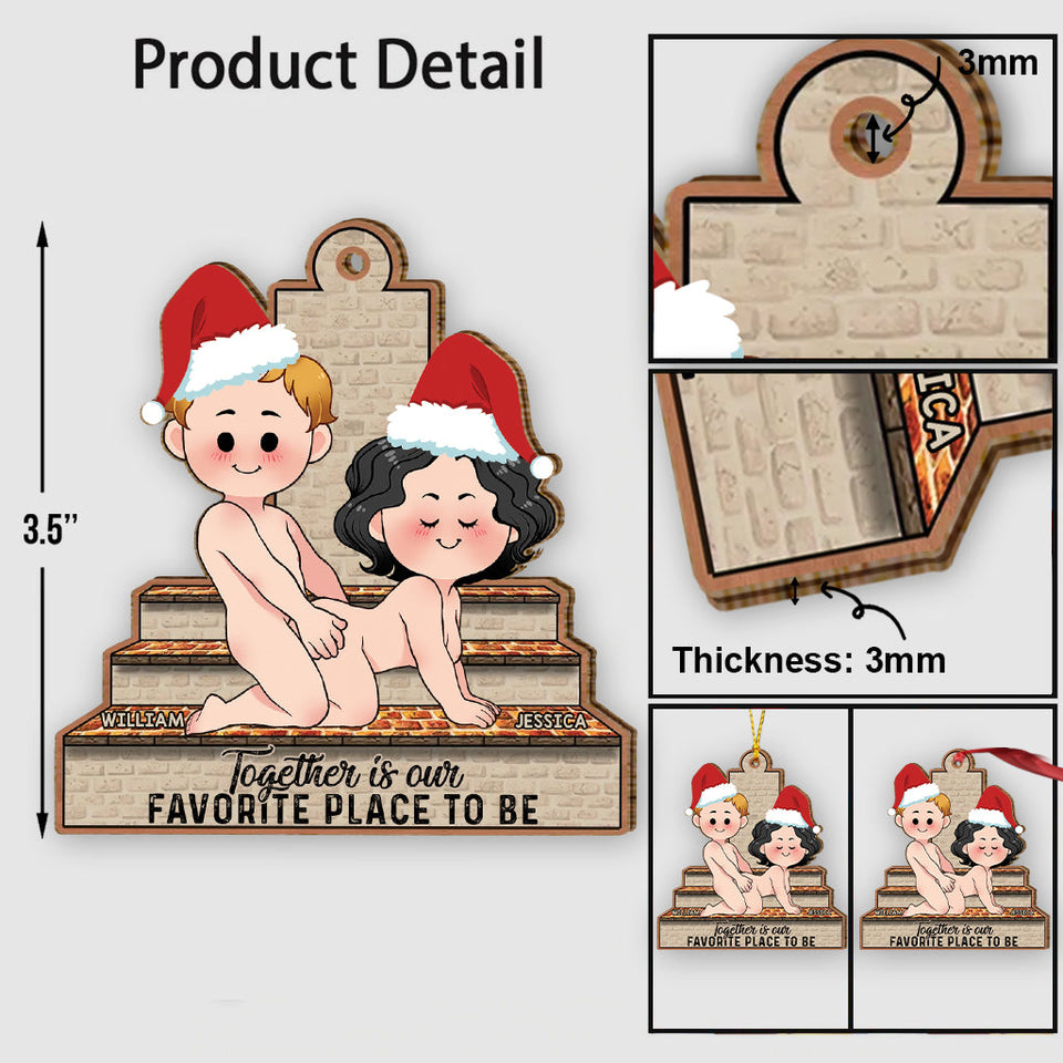 Together Is Our Favorite Place - Personalized Couple Ornament