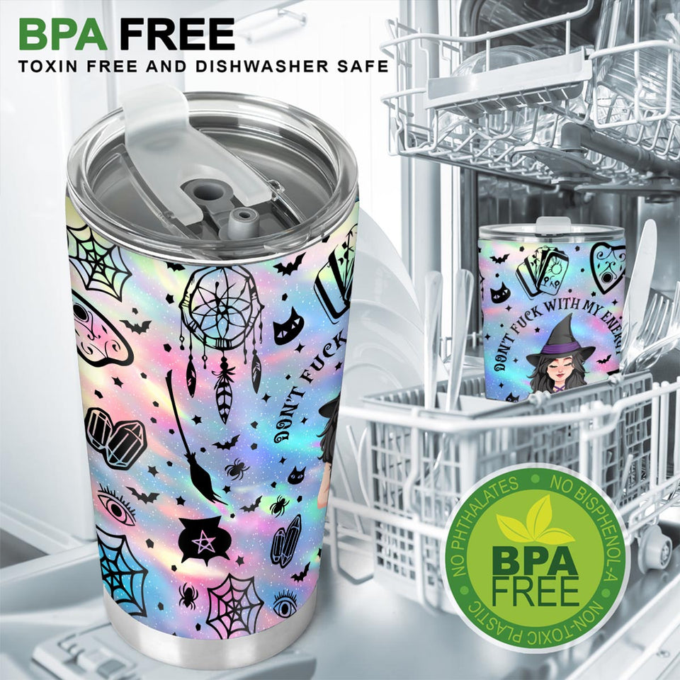 Don't F With My Energy - Personalized Witch Tumbler