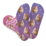 Custom Face Purple Pattern - Personalized Aunt Socks