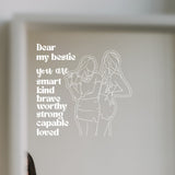 Dear My Bestie You Are Affirmation Decal - Personalized Bestie Decal Die Cut
