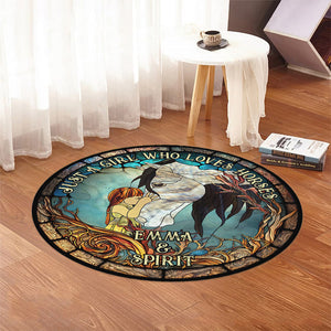 Just A Girl Who Loves Horses - Personalized Horse Round Rug
