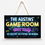 Game Room - Personalized Video Game Rectangle Wood Sign