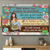 Love Crochet - Crocheting gift for mom, girlfriend, wife, grandma - Personalized Canvas And Poster