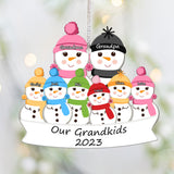 Our Grandkids Cute Snowman - Personalized Grandma Ornament