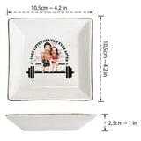 They Lifted Heavily Ever After - Personalized Fitness Jewelry Dish