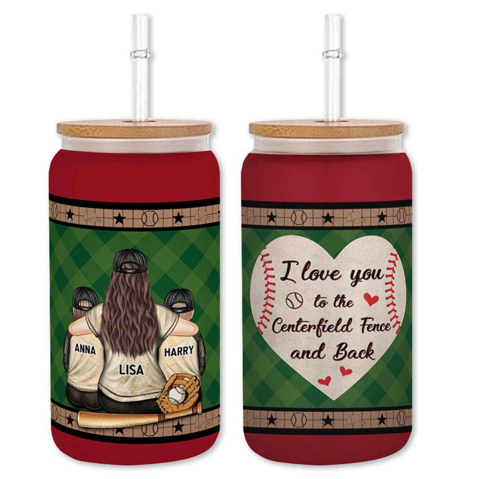 My Heart Is On That Field - Personalized Baseball Can Glass