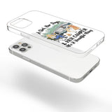 A Girl Her Dog And Her Camper - Camping gift for dog lover - Personalized Clear Phone Case