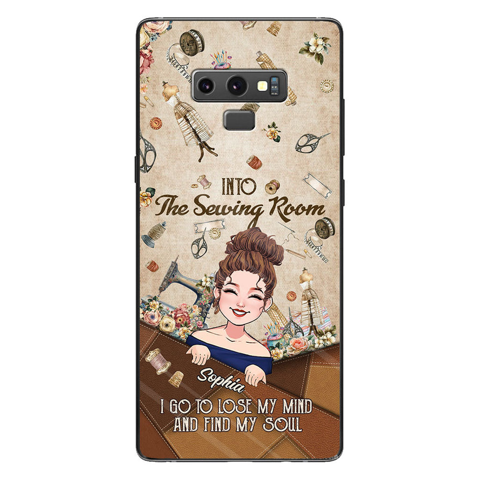 And Into The Sewing Room I Go - Personalized Sewing Phone Case