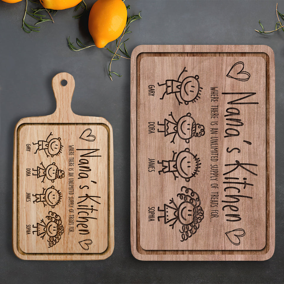 Grandma's Kitchen - Gift for grandma - Personalized Cutting Board