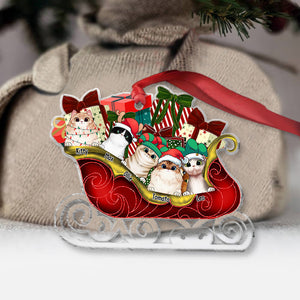 Merry Christmas - Personalized Cat Transparent Ornament
