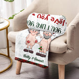 I’m Growing Old With You - gift for husband, wife - Personalized Blanket