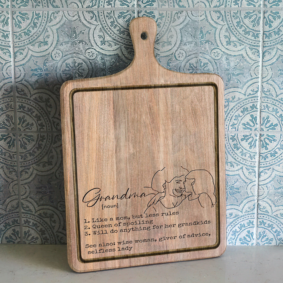 Grandma's Definition - Personalized Grandma Cutting Board