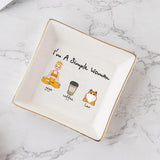 I'm A Simple Woman - Yoga gift for dog lover, cat lover, cat lover - Personalized Jewelry Dish