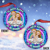 Always Happy To Be Behind You - gift for boyfriend, girlfriend - Personalized Ornament