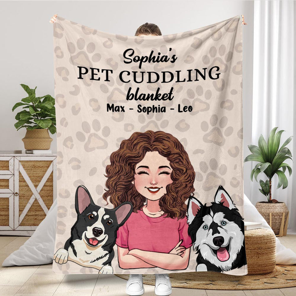 Pet Cuddling blanket - Cat gift for cat lover - Personalized Blanket