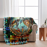 So Many In The Sea - Personalized Turtle Blanket