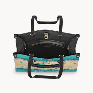 Salty Lil' Beach - Personalized Turtle Leather Handbag
