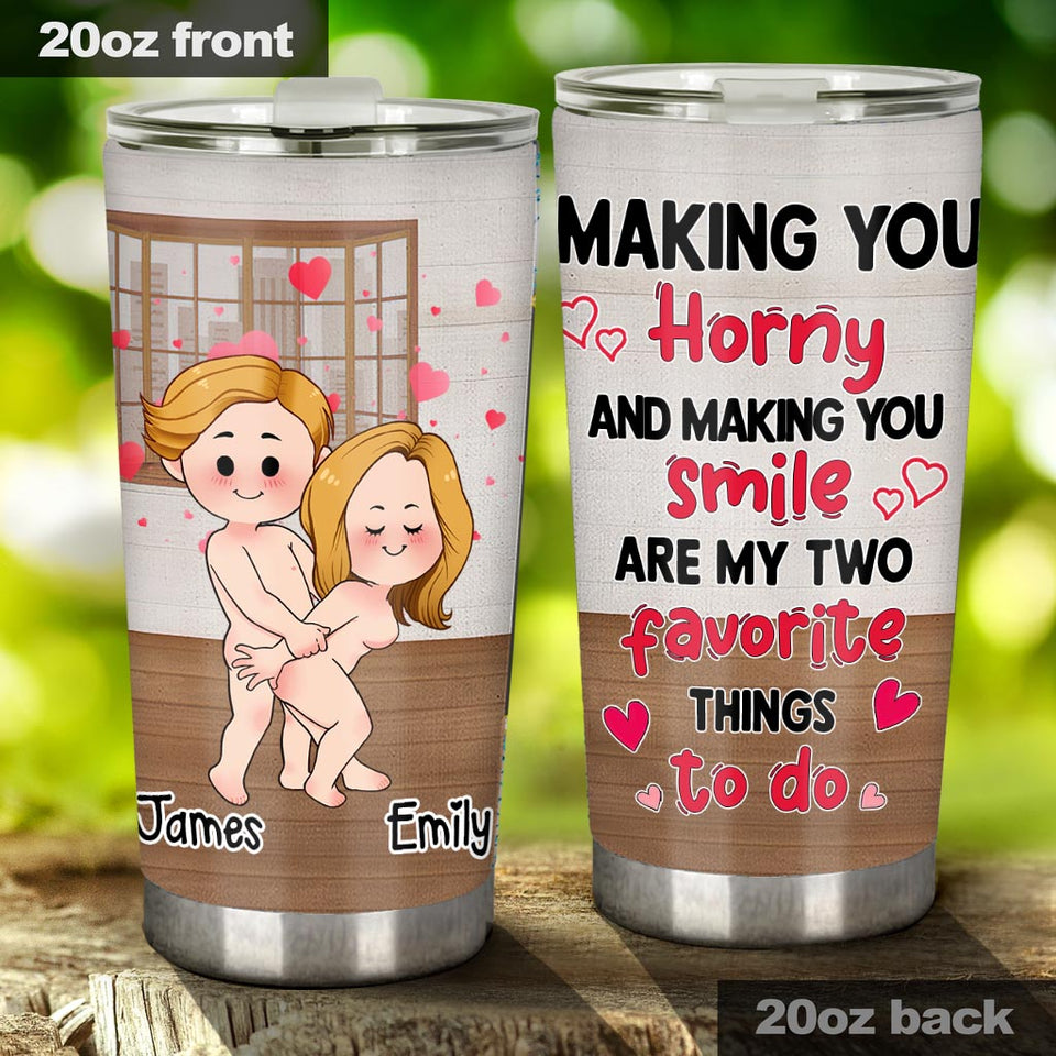 Making You Smile - Personalized Couple Tumbler