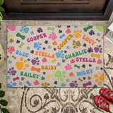 Dog Bones and Paws - Personalized Dog Doormat