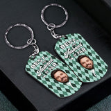 Best Dad By Par - Golf gift for dad, him, boyfriend, husband, grandpa - Personalized Stainless Steel Keychain