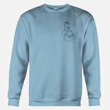 Custom Line Art - Personalized grandson Embroidered Sweater
