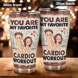 Cardio Workout - Personalized Couple Tumbler