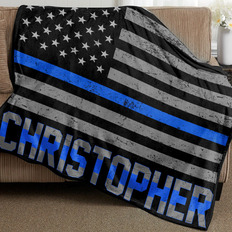 Police Officer - Personalized Police Officer Blanket