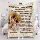 The Day I Met You - Personalized Couple Blanket