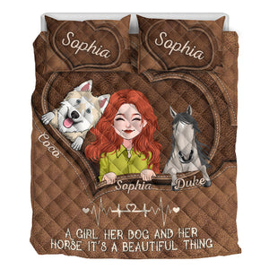 What A Beautiful Thing - Personalized Horse Quilt Set